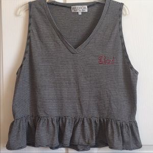 Wild fox “Ba striped peplum to Size M